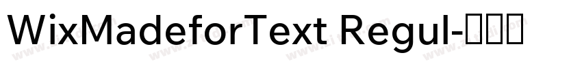 WixMadeforText Regul字体转换